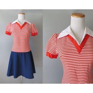 Vintage Mod 60's Mini Dress Scooter Dress